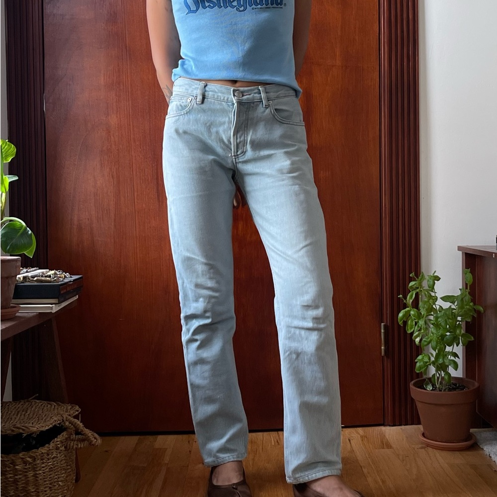 A.P.C light washed blue jean
